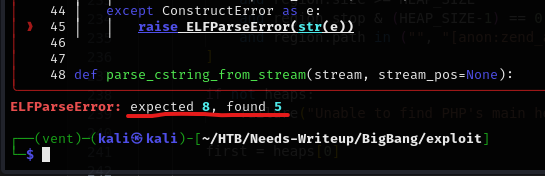 Elf Parse Error